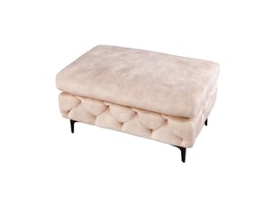 Pouf / repose pied PRICE FACTORY  blanc