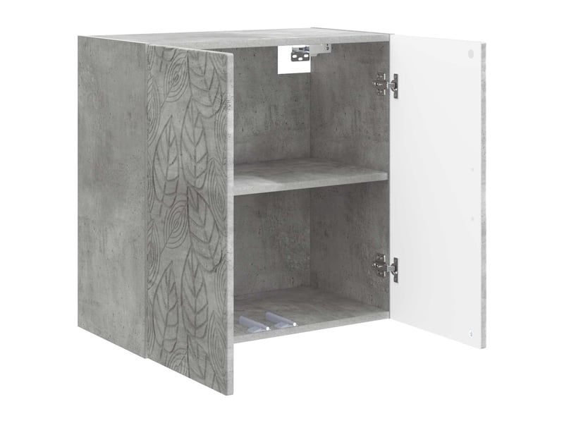  Armoire murale salon, meuble de rangement 59x31x60 cm bois d'ingénierie gris béton shl194  - Conforama C