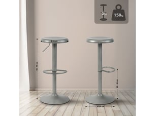 Tabouret de bar williston argent