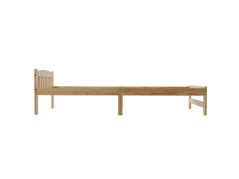  Lit adulte couchage gain de place 90 200 en bois massif naturel avec tête de lit homvra  - Conforama B