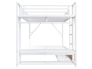 Lit superposé 140x200 cm <strong>ZOVIRA</strong>  <strong></strong> coloris blanc