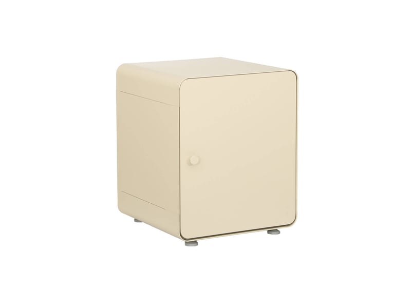  Table de chevet industrielle acier 1 porte beige - tribeca  - Conforama A
