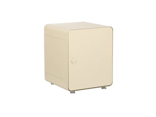 Table de chevet industrielle acier 1 porte beige - tribeca