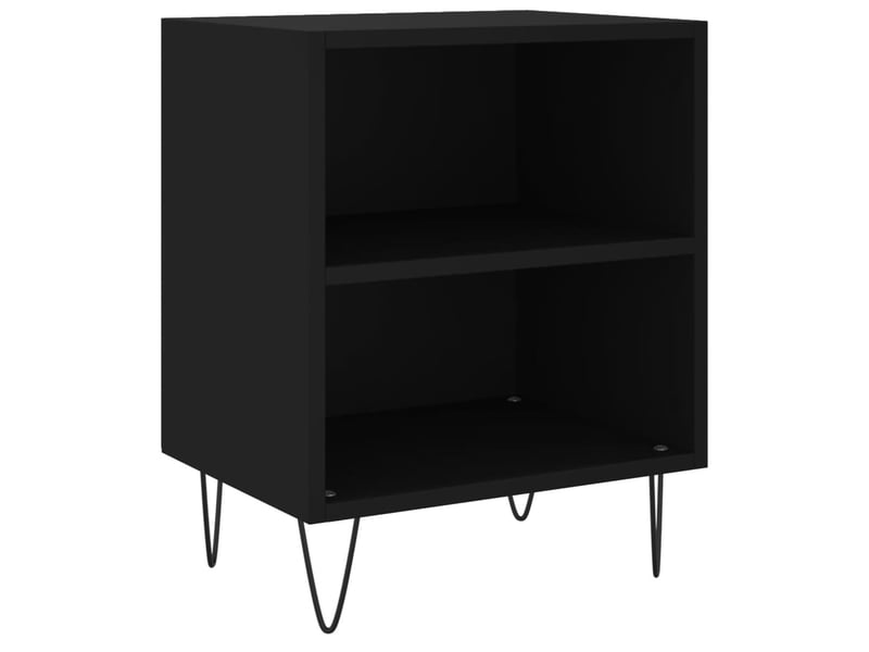  Lot de 2 tables de chevet - cabinet de chevet - table de nuit noir 40x30x50 cm bois d'ingénierie  - Conforama C