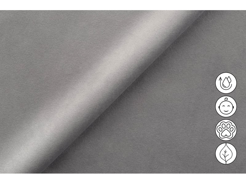  Canapé 2 places roden, tissu velours gris clair RODEN - Conforama E