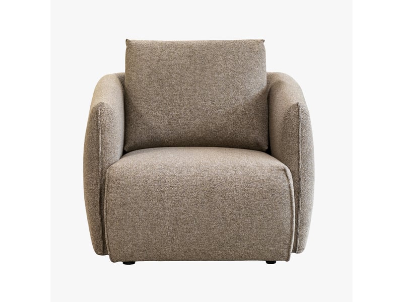  Fauteuil en tissu taupe  - Conforama A