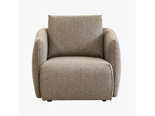 Fauteuil en tissu taupe