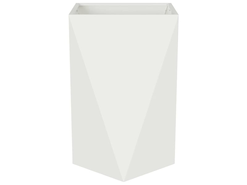  Jardinière - bac à fleurs blanc 50 x 50 x 75 cm acier  - Conforama E