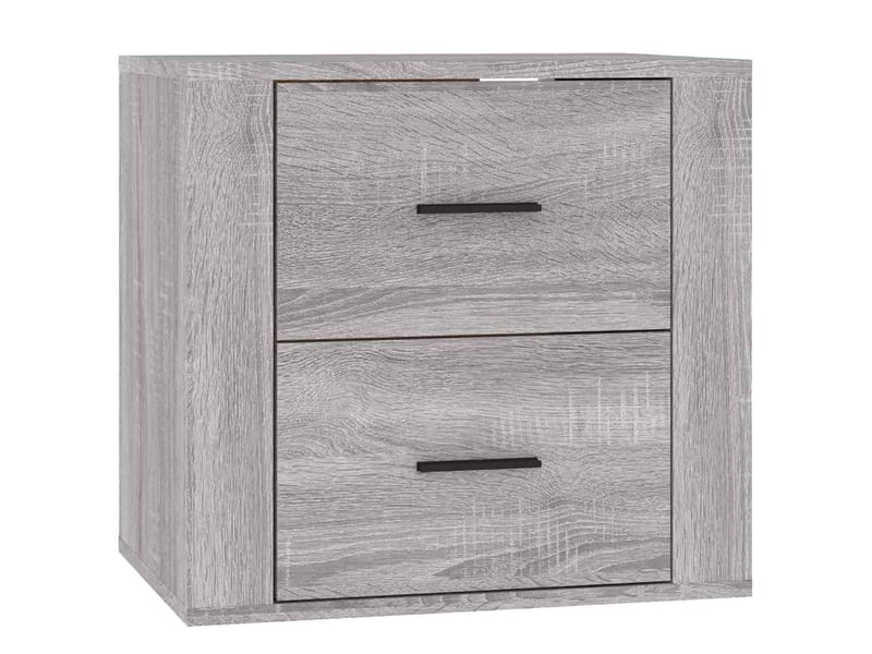  Table de chevet chanmbre, table d'appoint murale sonoma gris 50x36x47 cm  - Conforama A