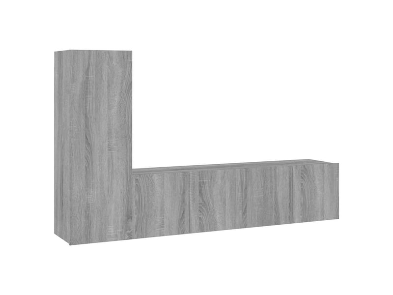  Ensemble de meubles tv 3 pcs sonoma gris bois d'ingénierie shl14556  - Conforama A