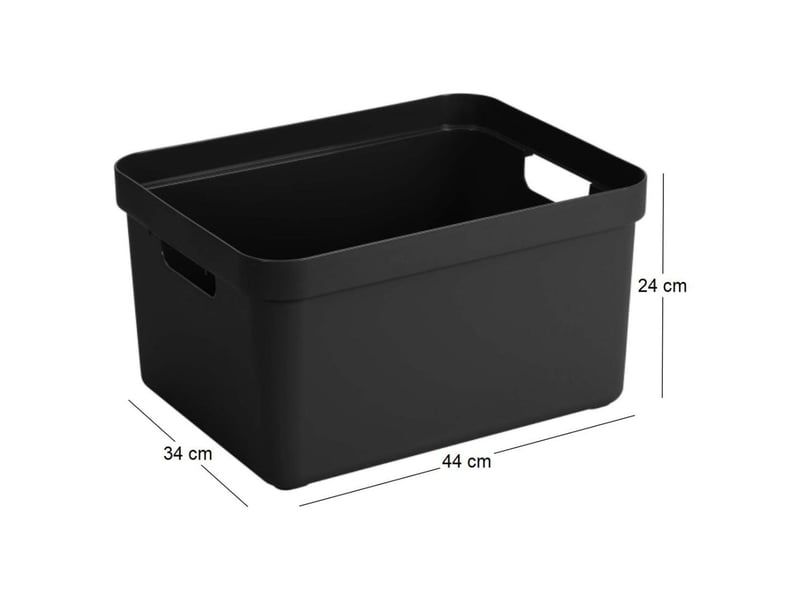  Boite de rangement sigma home box 32 l noir  - Conforama D