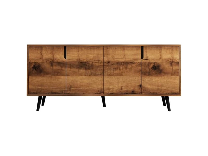  Buffet 4 portes en aggloméré latina modern noyer  - Conforama B