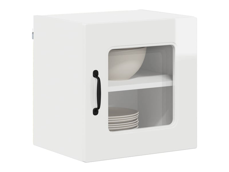  Meuble mural de cuisine | armoire de cuisine 2 pcs blanc brillant shl5519  - Conforama C