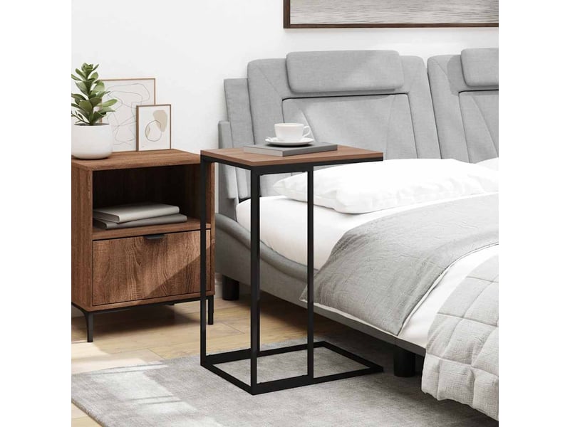  Table d'appoint | table basse noir 40x30x59 cm bois d'ingénierie  - Conforama C