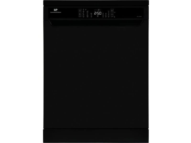 Lave-vaisselle pose libre continental edison - 15 couverts - largeur 59,8 cm - classe d - moteur induction - 39 db - noir CELV1539IB - Conforama A