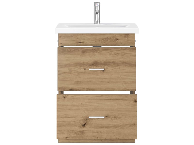 Ensemble de mobilier de salle de bain chêne artisanal shl6355 - Conforama C