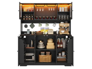 Buffet 1 porte(s)     - 140 cm coloris noir 