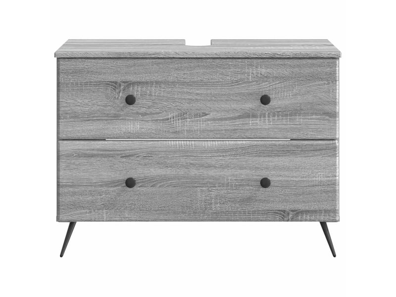Meuble sous lavabo de salle de bain breda sonoma gris cf64846 - Conforama D