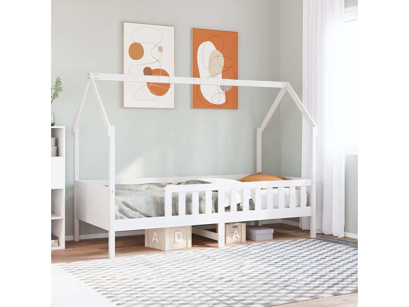  Cadre de lit d'enfants - lit jeune forme de maison sans matelas pin  - Conforama B