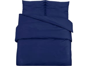 Ensemble de housse de couette bleu marine 260x240 cm microfibre
