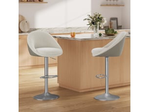 tabouret de bar assise réglable en hauteur VASAGLE - blanc hauteur d'assise 73.5 cm vendu Par paire