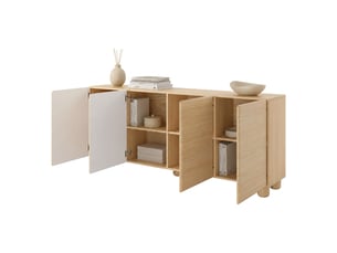 Buffet 4 porte(s) DMORA Hamomole - 200 cm coloris marron