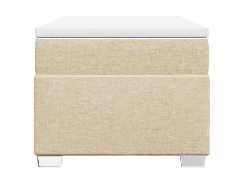  Lit simple, sommier à lattes de lit avec matelas crème 80x200 cm tissu shl13298  - Conforama D