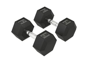 Haltère, haltère de 35 kg, barre d'haltères, poids, poignée antidérapante, noir et argent