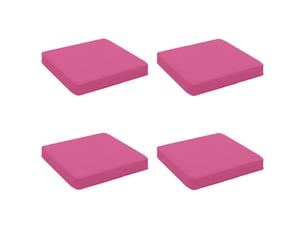 Lot de 4 coussins de siège, coussins d'assise vught 100 % polyester rose cf60730