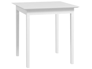 Table 75 x 75 cm blanche en bois, pour 2 personnes, style campagne, idéale cuisine et salle à manger