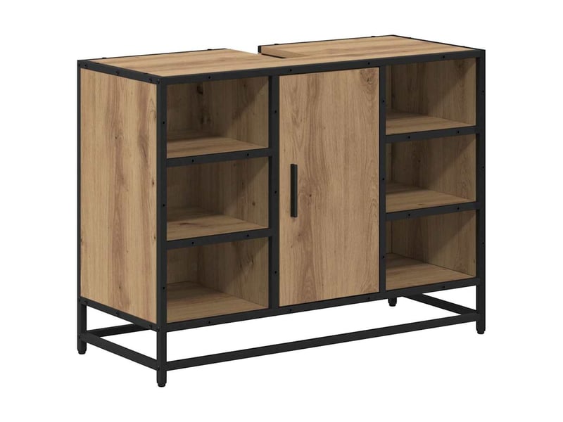 Ensemble de mobilier de salle de bain 3 pc chêne artisanal cf64299 - Conforama E