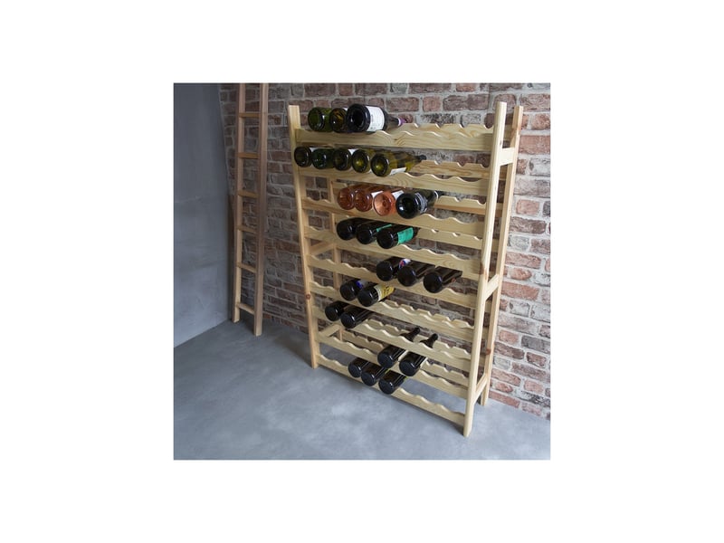  Range-bouteilles 72 bouteilles en bois 80 x 25 x 120 cm 62846 - Conforama D