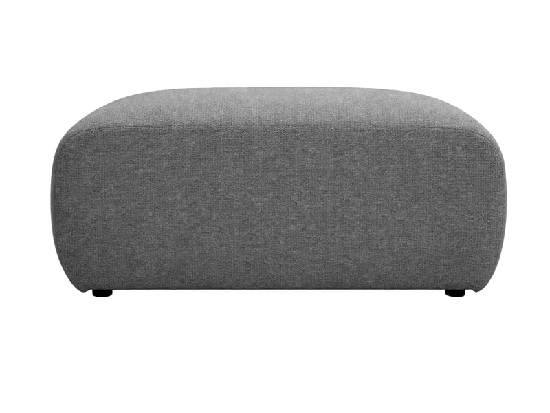  Cassis - pouf en tissu chenille gris foncé 105x57x40  - Conforama A