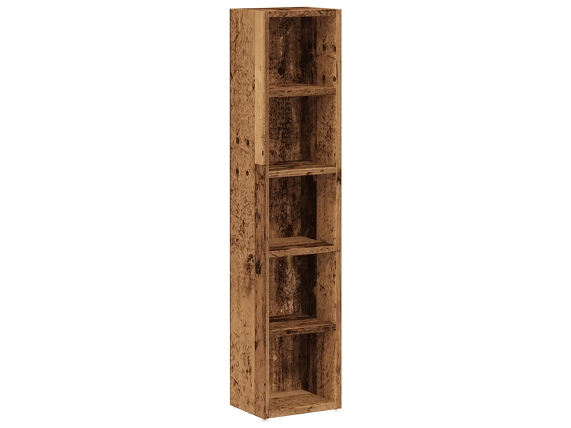  Lot de 2 armoires à cd modernes espace de rangement 21 x 16 x 93 cm en bois d'ingénierie vieux bois 02_0050684  - Conforama D