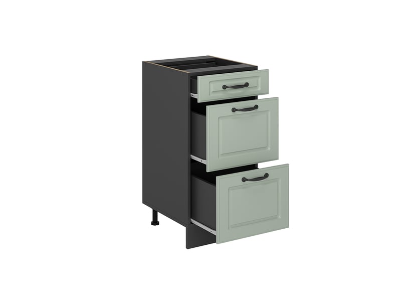  Vicco meuble cuisine, mint campagneanthracite, 40cm avec tiroirs sans plan de travail  - Conforama E