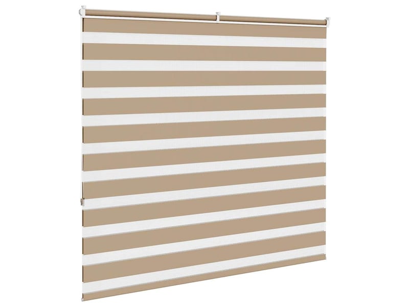 Store zèbre, store de fenêtre marron sable largeur du tissu 155,9cm polyester cf48794 - Conforama D