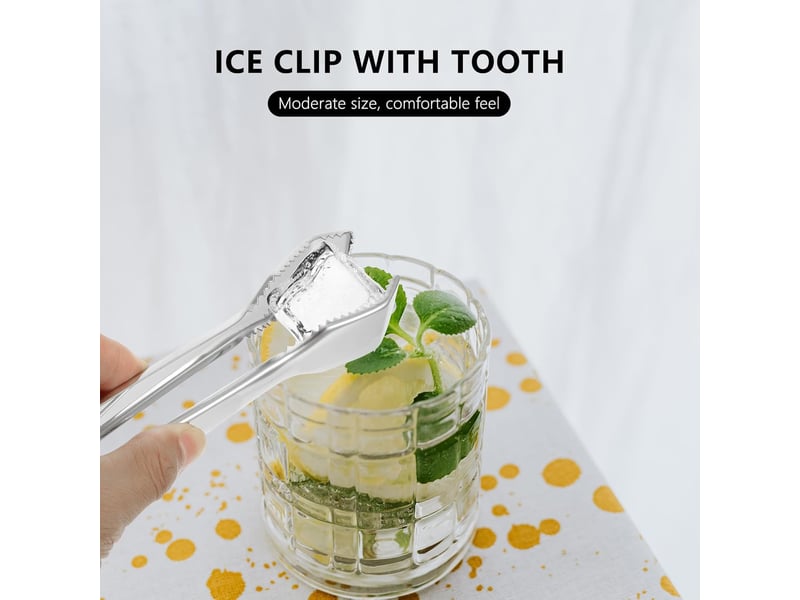  Pince à glaçons ustensile cuisine inox robuste et pratique dents antidérapantes en acier inoxydable argenté multi-scène pour restaurants et cafés No Commercial reference - Conforama E