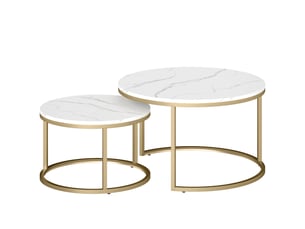 Table basse rectangulaire coloris blanc <strong></strong> <strong></strong> - 78.5 cmx78.5 cm