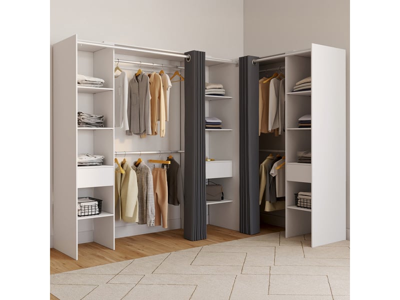 Rangement D'angle Twister 720 Mm – 2 étagères, Chrome Moderne