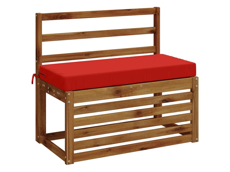 Lot de 2 coussins de banc, coussins d'assise soest 100 % polyester rouge cf57413 - Conforama C