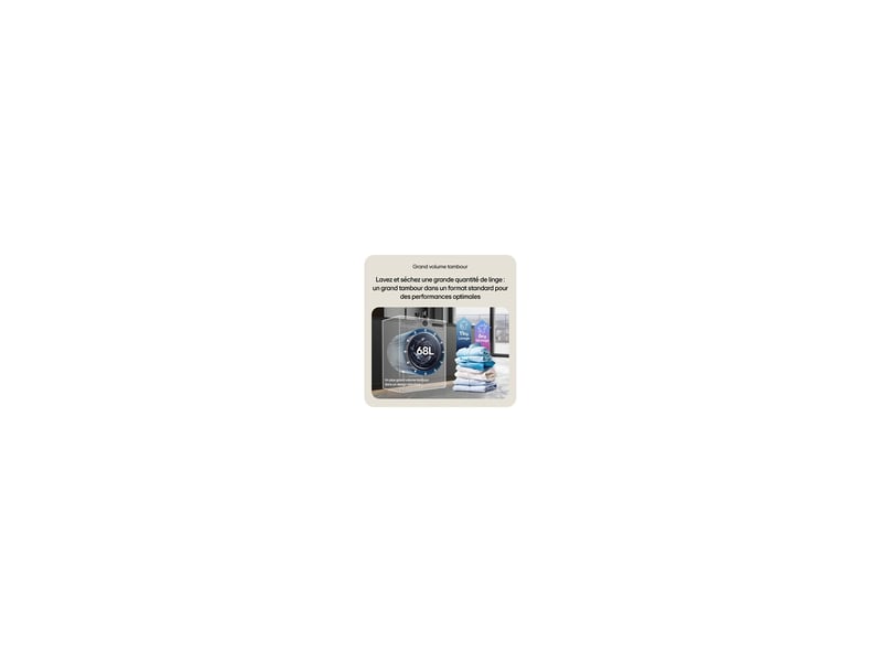  Lave-linge sechant hublot 11 kg 6 kg pompe a chaleur 1400 tr min vapeur steam ai direct drive wifi 8280533 - Conforama E