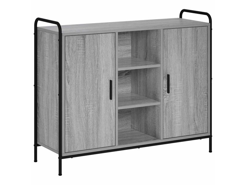  Buffet salon, buffet de rangement sonoma gris 97x33x81 cm bois d'ingénierie shl53912  - Conforama A