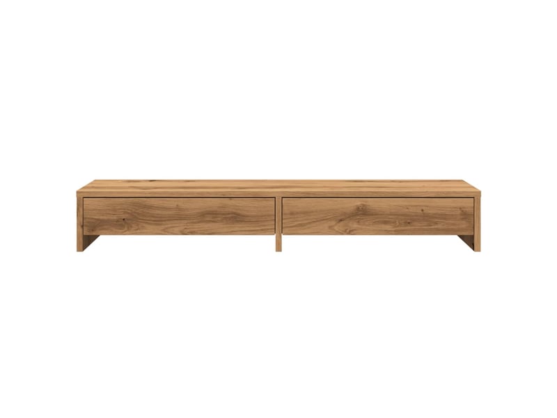  Support de moniteur table meuble bureau et tiroirs artisanal bois ingénierie marron 02_0044962  - Conforama B
