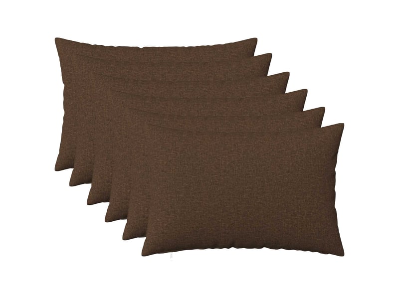  Lot de 6 coussins avec oreiller, coussins décoratifs heerlen marron tissu cf50721  - Conforama B