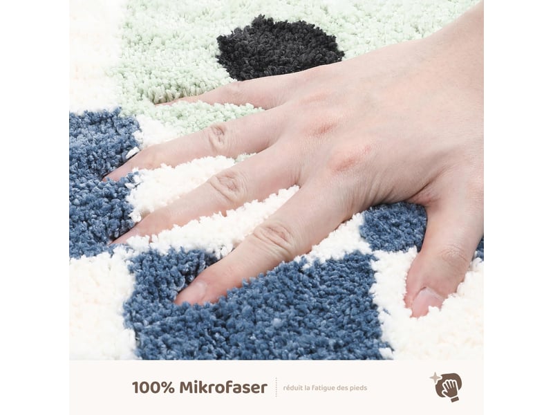  Tapis de salle de bain en forme de chat mignon, extra doux et absorbant, lavable en machine, tapis antidérapant pour baignoire,40x60cm  - Conforama E