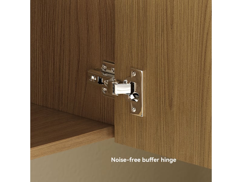  Armoire de salle de bain avec 2 portes à fermeture douce, rangement spacieux en mdf, pour petite salle de bain, 60 cm  - Conforama E