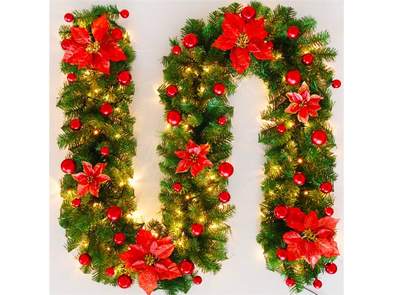  Guirlande lumineuse guirlande de noël lumineuse decoration de noel 270cm avec led  - Conforama B