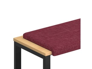 Coussin de banc, coussin d'assise, coussin de canapé tissu bordeaux profondeur 35 cm cf53780