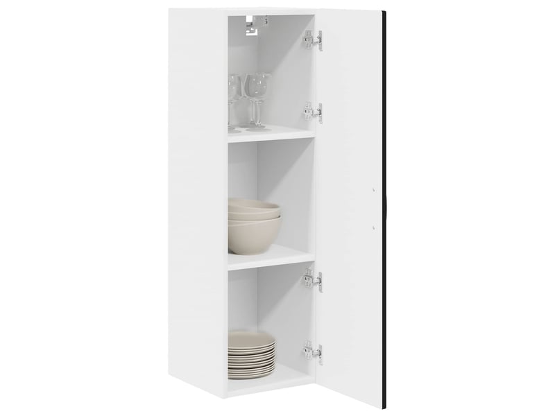  Meuble mural de cuisine, armoire de cuisine noir 30x31x100cm bois d'ingénierie shl4750  - Conforama C