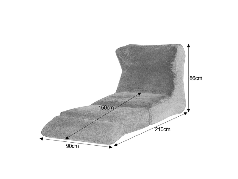  Fauteuil convertible modenvie 1 place vert en mousse 90 x 118 x 86 cm  - Conforama C